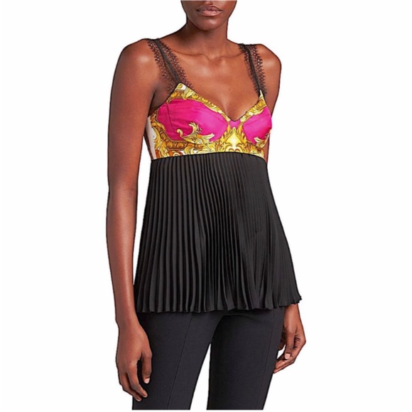 SILK TOP Versace pleaded